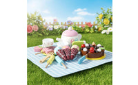 Wooden Ice Cream Cart Rolling Pretend Ice Cream Trolley Realistic Dessert Serving Fun Cart for Daycare