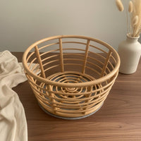 Vintage Design Rattan Posing Basket Gentle Material Baby Photo Prop Handmade Rattan Baby Basket for Newborns