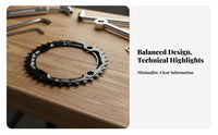 Mountain Bike Chain Gear Effortless Shifting 104BCD Chain Gear Mountain Bike Crankset Gear CNC Aluminum Cycle Chainwheel High