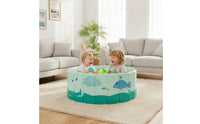Portable Kids Pool Ocean-Themed Foldable Pool Folding Compact for Toddlers, Families, Backyard, Garden