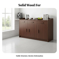 Dining Room Sideboard Solid Wood Kitchen Buffet Hutch Multi-functional Storage Cabinet Essential Furniture Suitable for Families Homeowners Hallway Entryway