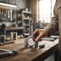 Connecting Rod with Mounting Band Machined Pressure Washer Connecting Rod Metal Linkage Arm for Mechanics, Amateur Mechanics