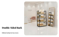 High Load Capacity Double-Sided Gondola Shelving Modular Design Supermarket Island Rack Stable Construction Heavy-Duty Supermarket Rack Reinforced Steel Frame for Merchandisers, Shop Managers, Business Owners