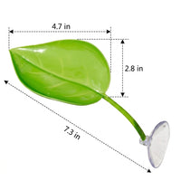 Realistic Oval Foliage Basking Ledge for Climbing Reptiles, Water-resistant Habitat with 5cm Suction Cup, Resting Spot for Tree Frogs and Reptiles