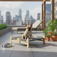 Cat and Dog Hammock Bed Sturdy Cat Hammock Bed Breathable Wooden Pet Cot for Small Dogs