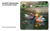 Waterproof Buoyant Duck Ornaments | Molded Feather Texture, Realistic Bird Styling, buoyant Ducks, for Ponds
