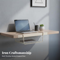 Over-the-Shelf Wire Basket Minimalist Design Desk Organizer adaptable for Closet