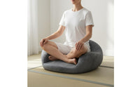 Pressure Relief Memory Foam Zafu Soft Textile Cross-Legged Floor Seat for Meditators, Home
