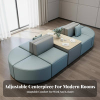 Flexible Arrangement Configurable Bench System Modular Design Public Seating Wear-Resistant Lobby Furniture High-Density Cushion for Interior Designers, Apartment Dwellers, Library, Lounge Area, Waiting Room, Retail Shop