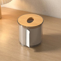Tissue Paper and Wet Wipes Storage Box for Bedroom Decor, Round Modern Tissue Box with Circular Opening, Multi-purpose Home Office Containers
