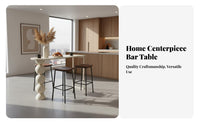 Scratch-Resistant Sintered Stone Bar Table Waterproof Wall Partition Table Easy to Clean Home Furniture Sturdy and Long-Lasting for Apartment Dwellers, Homeowners, Families, Balcony, Cafe, Living Room