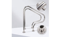 2 Pieces Rustproof Pool Handrail Corrosion-Resistant Swimming Pool Handrail Cylindrical Hardware Sturdy for Hotel Operators