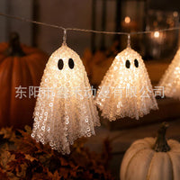 Halloween Glowing Lace Ghost String Lights for Home and Garden Party Decor