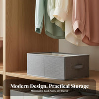 Foldable textile Box Stackable textile container with Handles Sturdy Construction