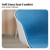 Single Paddinged Seat Modern and Aesthetic Upholstered Shell Chair Soft Upholstery Breathable Textile for Homeowners