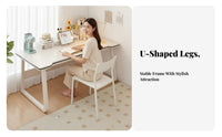 Home Office Desk Versatile Use Modern Computer Desk Wide Desktop Basic Home Office Table for Students, Professionals, Bedroom, Study Room