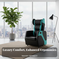 Highrear Reclining Rotating Chair Modern Aesthetic Office Furniture Ergonomic Design Lumbar and Headrest Pillows for Players