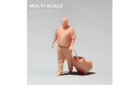Unpainted Pilot with Suitcase Blank Pilot Figure Eco-Friendly Aviation Officer Model Detailed for Hobbyists