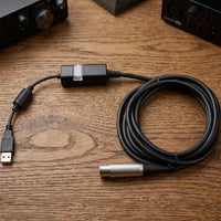 Plug-and-Play USB to XLR Cable in-Line XLR to USB Adapter Cable 3m High Fidelity for Home Recording, Karaoke