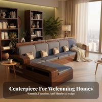 Sectional with Storage Modern Living Room Design Room Furniture Easy Assembly Couch for Small Space Dwellers, Homeowners, Home, Apartment, Lounge Area