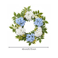 Artificial Flower Wreath Layered Leaves Floral Wreath Decorative for Home