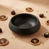 Decorative Fruit Bowl Rustic Round Wood Grain Bowl for Sales Office, Hotel Lobby