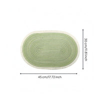 Oval Woven Placemat Textured Woven Oval Placemat Braided Table Mat