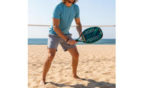 Carbon Fiber Beach Paddle Lightweight Design Carbon Fiber Beach Racket Non-Slip Grip Solid Head Tennis Racket