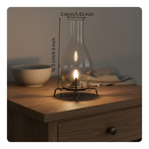 Oil Lamp Glass Shade High-Temperature Resistant for Camping, Home Decor