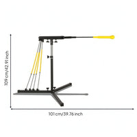 Batting with Hitting Pad Baseball Batting Training Stand Simple to Assemble to Set up Baseball Hitting Stand  Elastic Cords for Families
