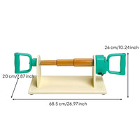 Adjustable Resistance Forearm Exerciser with Wooden Base Compact Wrist and Forearm Exerciser Comfortable Wrist Roller Heavy-Duty for Physical Rehabilitation