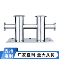 双十字码头缆桩 316不锈钢游艇船舶船用系船柱缆绳柱高索栓五金件
