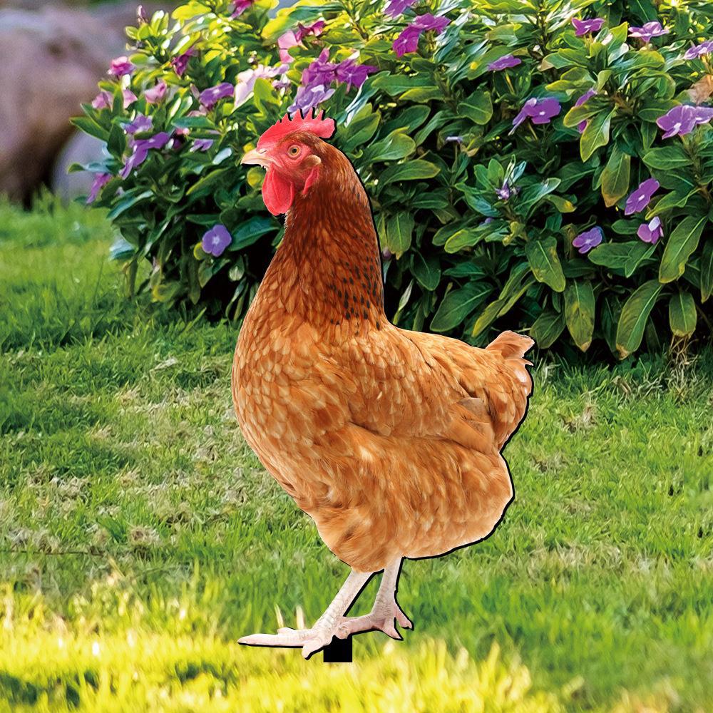 Acrylic Chicken Garden Yard Art Decorative Stake