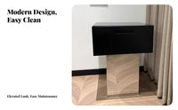C-Shaped End Table Minimalist Design Nightstand Multi-Functional for Living Room