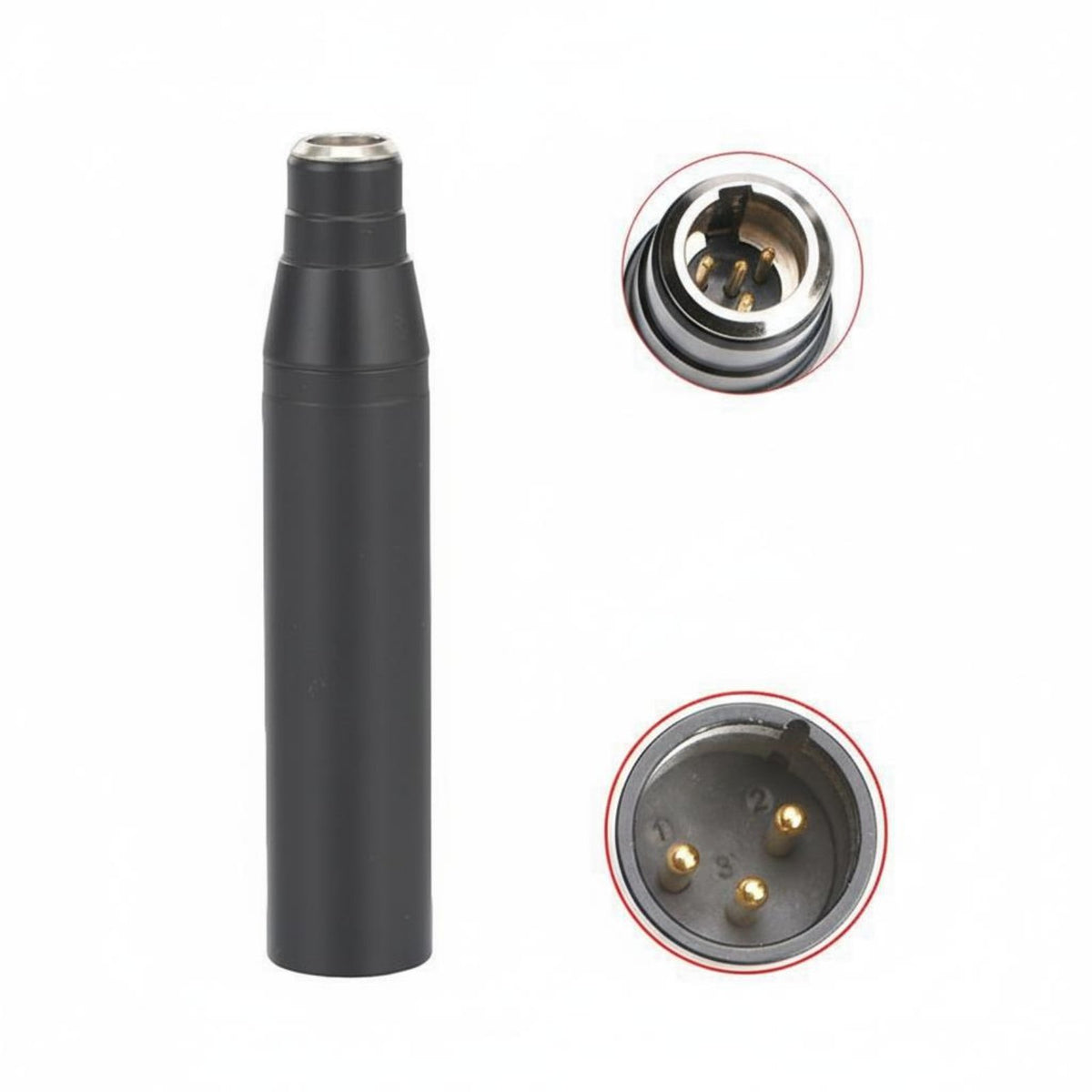 Compact Design TA4F to XLR Adapter Sturdy Metal Housing Mini 4-Pin to 3-Pin XLR Converter With Belt Clip Condenser Audio Pickup Power Unit for Videographers