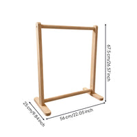 Pet Clothing Rack Natural Wood Finish Freestanding Pet Clothing Rack Open Frame