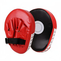 Thick Padding Boxing Hand Pad Shock Absorbing Boxing Hand Pads Ergonomic Design Curved Focus Hand Target PU Leather for Children, Adults, Home Use, Gym