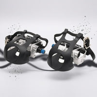 Metal Body Toe Cage Pedals Reflector Platform Bike Pedals Textured Toe Cage Pedal Black