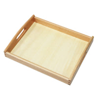 Educational Tray with Handles Smooth Wooden Tray with Handles Natural