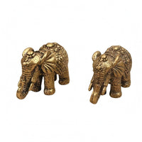 Metal Elephant Figurine Compact Home Decoration Solid-Looking for Tea Pet