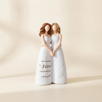 Sister Figurine Faceless Female Sculpture Sentimental for Desk, Sisters, Friends