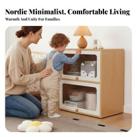 Stackable Storage Cube with hinged Door Multi-Functional literature display unit Multifunctional Adjustable Shelf for Renters