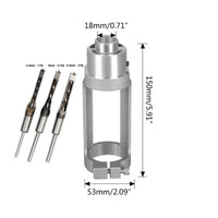 Square Hole Bracket Metal Mortise Jig Machined for Woodworkers, Carpenters