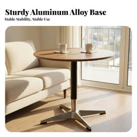 Height-Adjustable Lift-Top Coffee Table Space-Saving Round Lift-Top Table Multi-Functional Household Furniture Multifunctional for Apartment Dwellers, Telecommute Workers, Small Areas, Living Room, Home Office, Bedroom