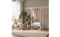 Foldable Clothes Drying Rack Space-Saving Laundry Drying Rack Adjustable Height Furniture Indoor for Apartment