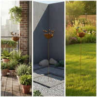 Bird Bath with Shallow Basin Outdoor Bird Bath Stake Long-Lasting for Lawns