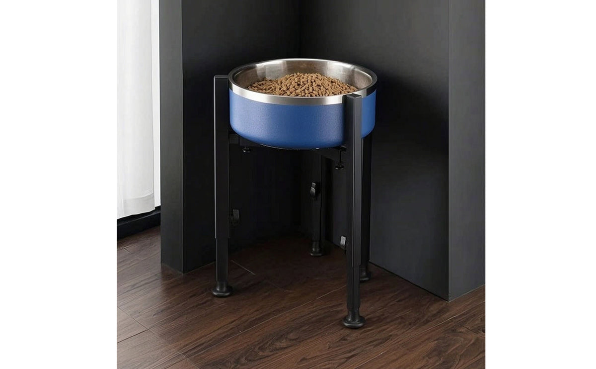 Stainless Steel Adjustable Elevated Dog Bowl Stable Raised Dog Bowl for Dogs, Home