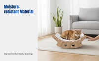 Rocking Cat Hammock Breathable Pet Lounger elevated-Ground Design Sturdy Frame for Bedroom, Balcony, Outdoors