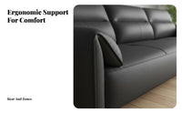 Straight-Line 3-Seater Sofa Minimalist Design Living Room Couch sturdy Frame Household Furniture for Pet Owners, Lounge, Home whiteice, Gaming periods