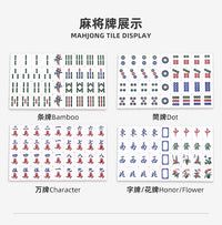 37号麻将牌手搓家用水晶麻将亚克力香港牌广东牌皮盒胶盒实用送礼